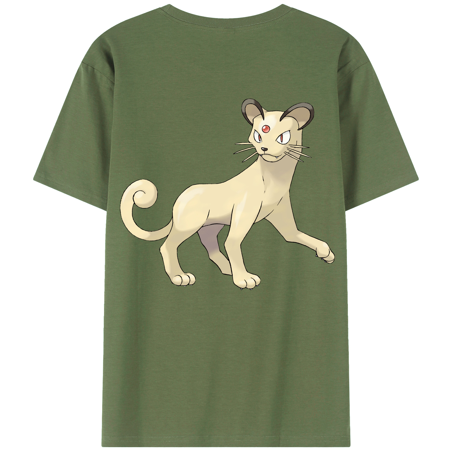 （画像用） ポケットモンスター Pokémon 綿100％ メンズ半袖Tシャツ（バックプリント） 通気性